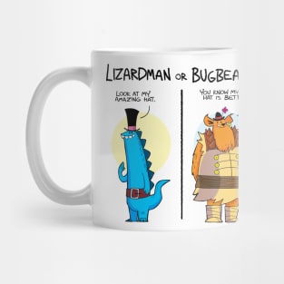 Lizardman or Bugbear? - hats Mug